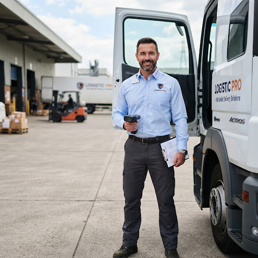 Driver wearing corporate Oxford shirt